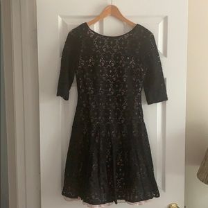 Black lace cocktail dress